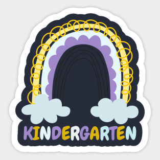 Kindergarten, First day of Kindergarten, First Day Of Preschool, Kindergarten Rainbow Back to School Gift Sticker